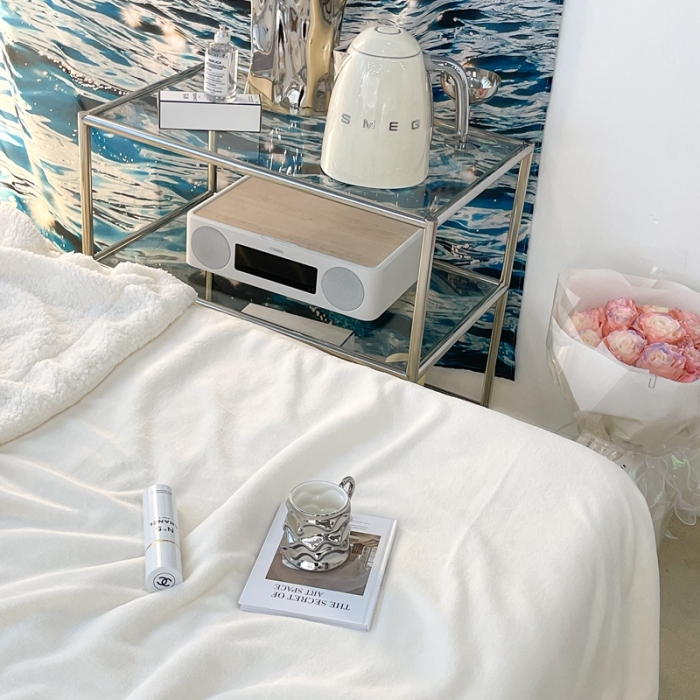 91家纺网 家纺一手货源 找家纺 昔可家纺 2021新款素色牛奶绒羊羔绒毛毯 奶霜白