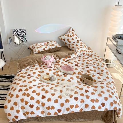 91家纺网 家纺一手货源 找家纺 （总）昔可家纺 2021新款棉加牛奶绒四件套