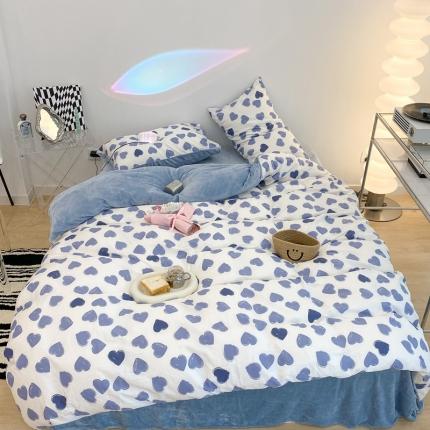 91家纺网 家纺一手货源 找家纺 （总）昔可家纺 2021新款棉加牛奶绒四件套