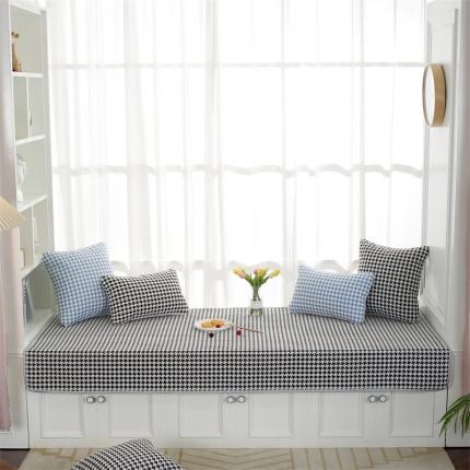 91家纺网 家纺一手货源 找家纺 （总）共鸣沙发垫 2021新款千鸟格飘窗垫