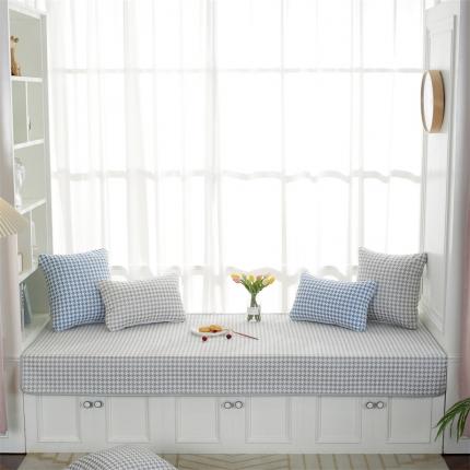 91家纺网 家纺一手货源 找家纺 （总）共鸣沙发垫 2021新款千鸟格飘窗垫