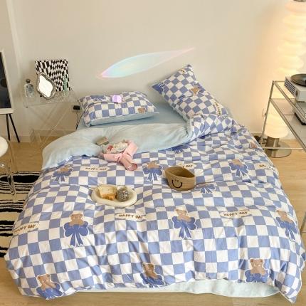 91家纺网 家纺一手货源 找家纺 （总）昔可家纺 2021新款棉加牛奶绒四件套