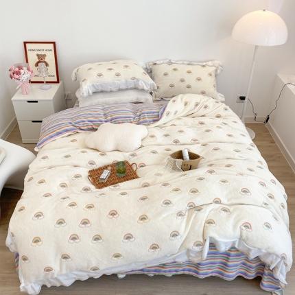 91家纺网 家纺一手货源 找家纺 （总）昔可家纺 2021新款coco雪貂绒四件套