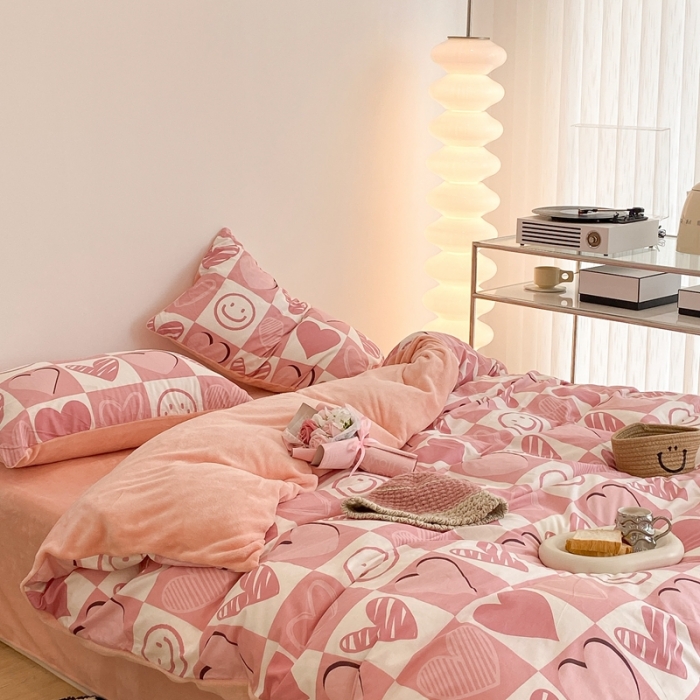 91家纺网 家纺一手货源 找家纺 （总）昔可家纺 2021新款棉加牛奶绒四件套