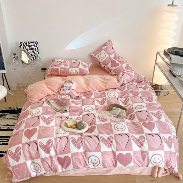 91家纺网 家纺一手货源 找家纺 （总）昔可家纺 2021新款棉加牛奶绒四件套