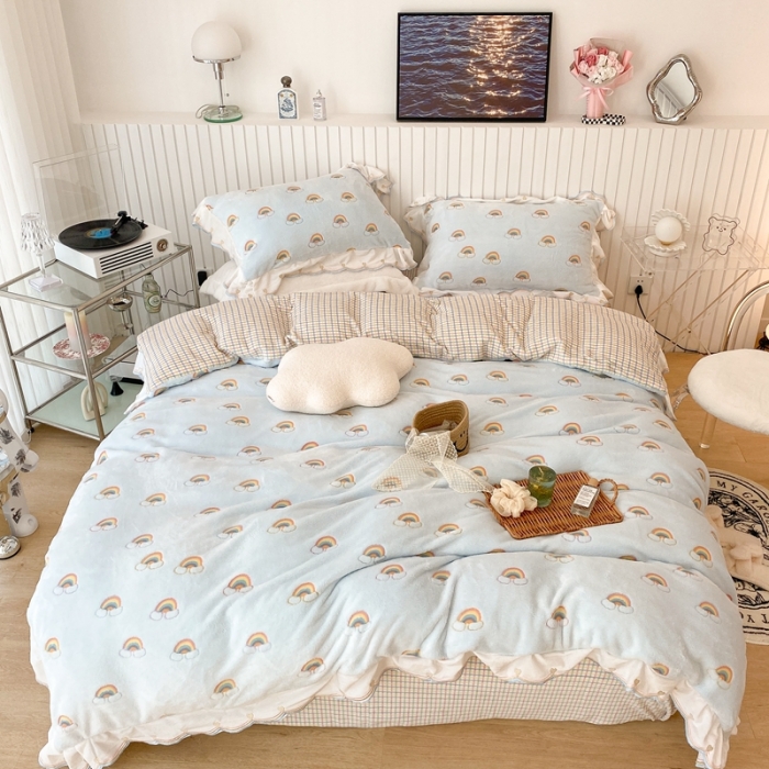 91家纺网 家纺一手货源 找家纺 （总）昔可家纺 2021新款coco雪貂绒四件套