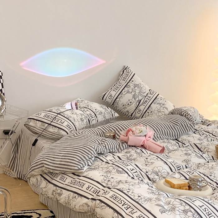 91家纺网 家纺一手货源 找家纺 昔可家纺 2021新款棉加牛奶绒四件套 优雅生活