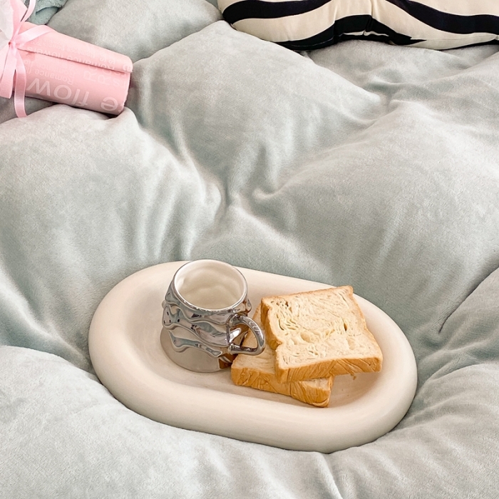 91家纺网 家纺一手货源 找家纺 昔可家纺 2021新款小香香风牛奶绒四件套 小香薄荷绿