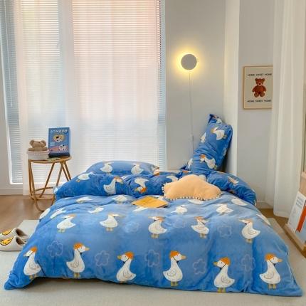 91家纺网 家纺一手货源 找家纺 （总）昔可家纺  2021新款牛奶绒四件套第二组图