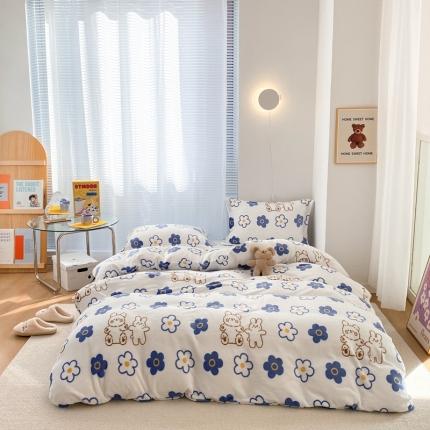 91家纺网 家纺一手货源 找家纺 （总）昔可家纺  2021新款牛奶绒四件套第二组图