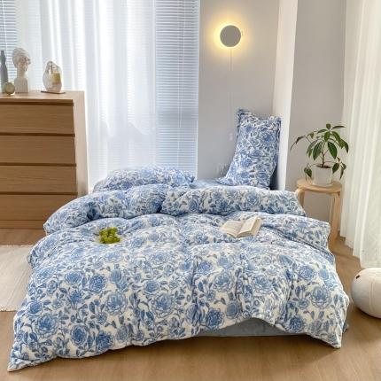 91家纺网 家纺一手货源 找家纺 （总）昔可家纺  2021新款牛奶绒四件套第二组图