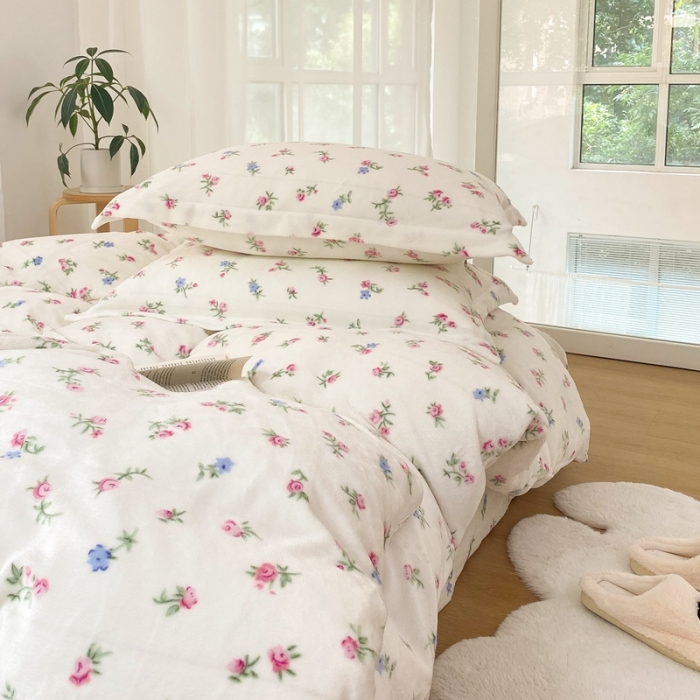 91家纺网 家纺一手货源 找家纺 （总）昔可家纺  2021新款牛奶绒四件套第二组图