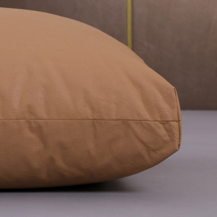 91家纺网 家纺一手货源 找家纺 羽仙子2023新品爆款 全棉假立体工艺羽绒枕鹅绒枕头枕芯咖色