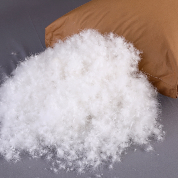 91家纺网 家纺一手货源 找家纺 羽仙子2023新品爆款 全棉假立体工艺羽绒枕鹅绒枕头枕芯咖色