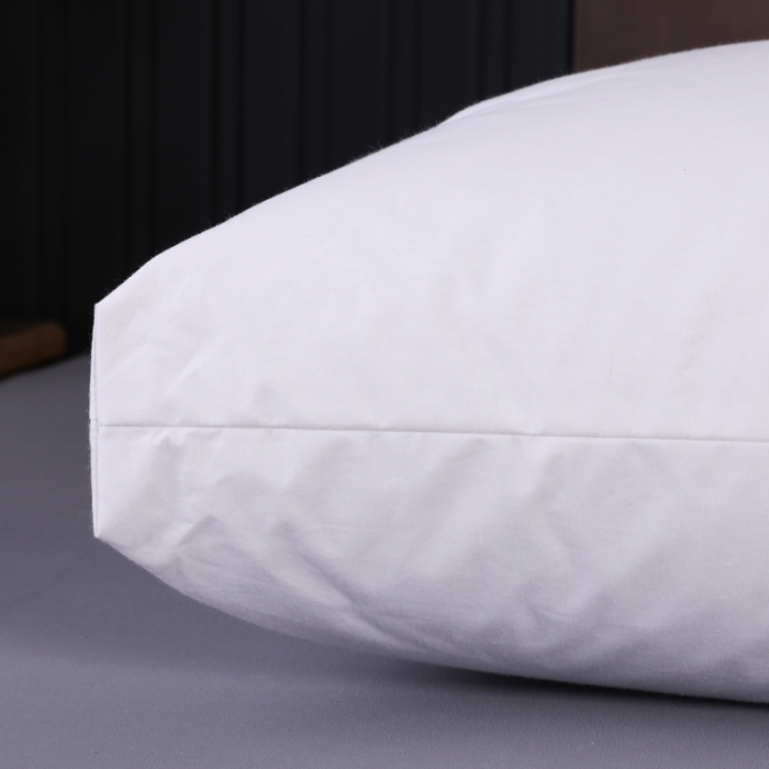 91家纺网 家纺一手货源 找家纺 羽仙子2023新品爆款 全棉假立体工艺羽绒枕鹅绒枕头枕芯白色