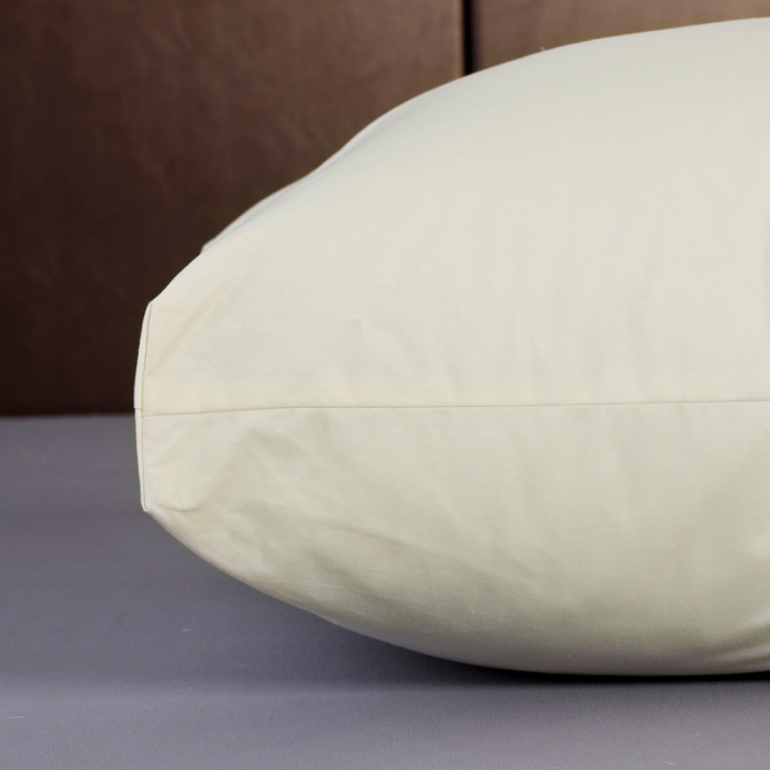 91家纺网 家纺一手货源 找家纺 羽仙子2023新品爆款 全棉假立体工艺羽绒枕鹅绒枕头枕芯黄色