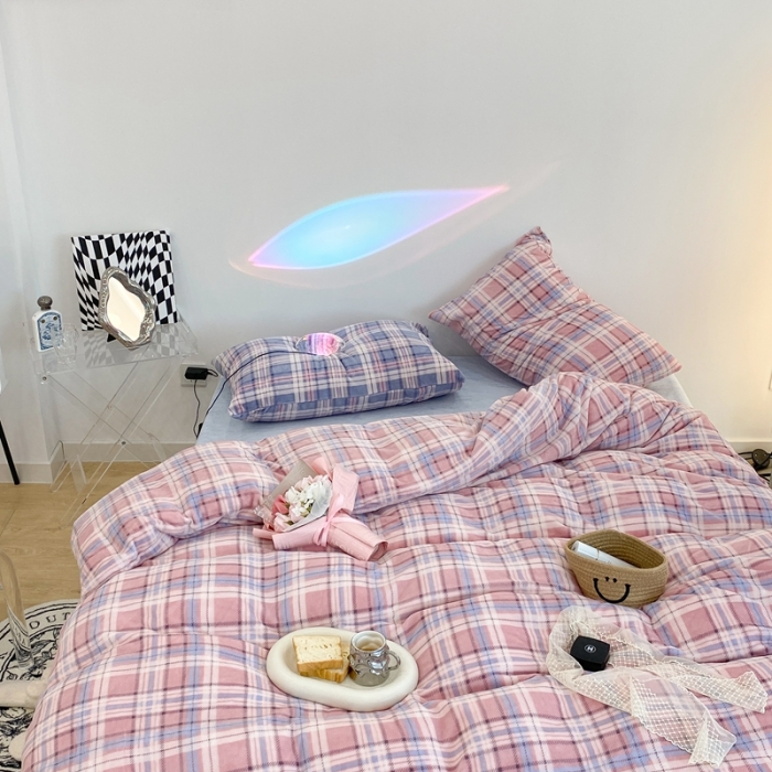 91家纺网 家纺一手货源 找家纺 （总）昔可家纺 2021新款学院风jk格子混搭牛奶绒