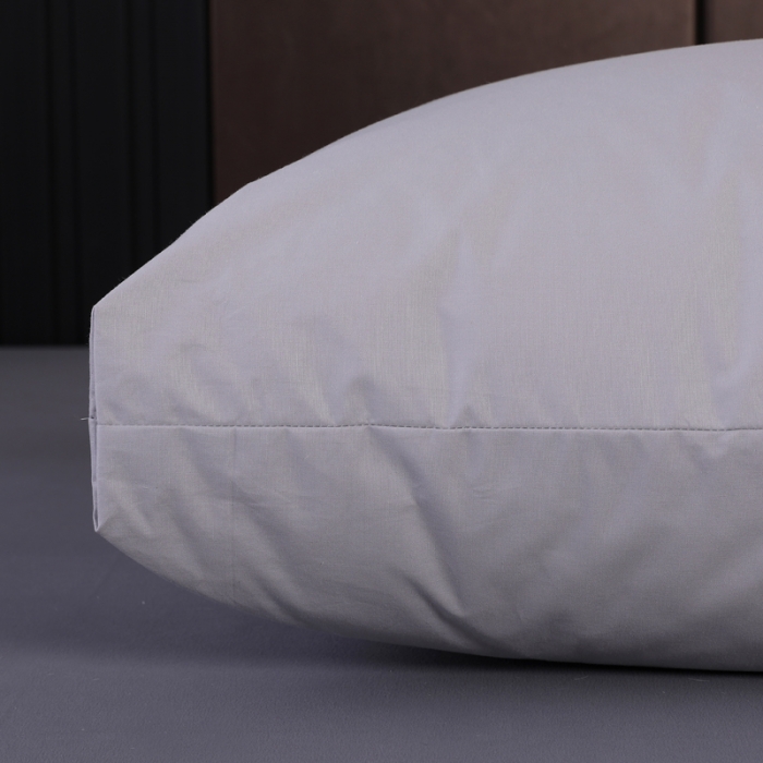 91家纺网 家纺一手货源 找家纺 羽仙子2023新品爆款 全棉假立体工艺羽绒枕鹅绒枕头枕芯灰色