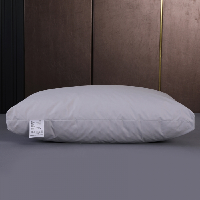 91家纺网 家纺一手货源 找家纺 羽仙子2023新品爆款 全棉假立体工艺羽绒枕鹅绒枕头枕芯灰色