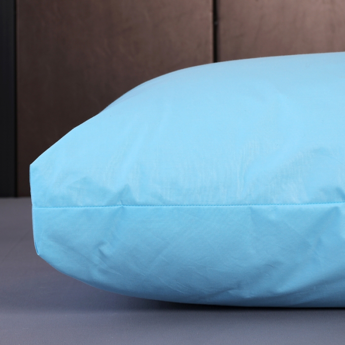 91家纺网 家纺一手货源 找家纺 羽仙子2023新品爆款 全棉假立体工艺羽绒枕鹅绒枕头枕芯蓝色