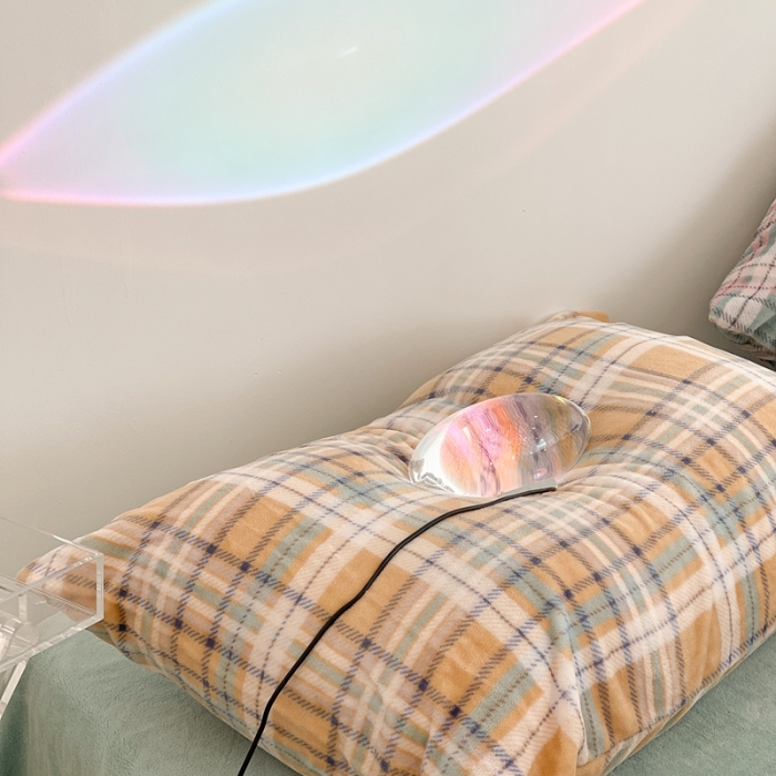 91家纺网 家纺一手货源 找家纺 昔可家纺 2021新款学院风jk格子混搭牛奶绒 学院格黄