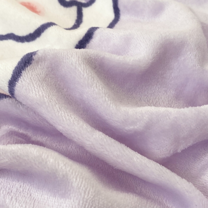91家纺网 家纺一手货源 找家纺 昔可家纺  2021新款牛奶绒四件套第二组图 梦幻紫兔兔