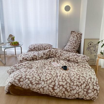 昔可家纺  2021新款牛奶绒四件套第二组图 如梦之梦