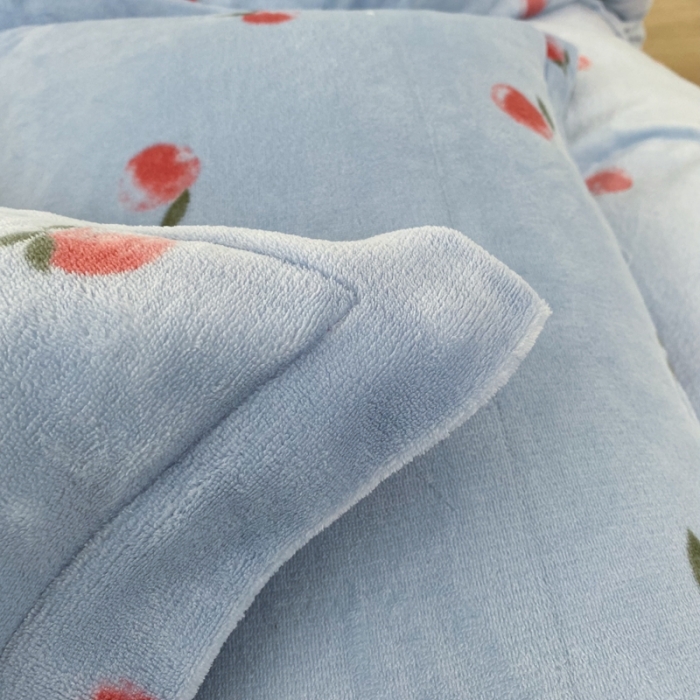 91家纺网 家纺一手货源 找家纺 昔可家纺  2021新款牛奶绒四件套第二组图 元气小小桔