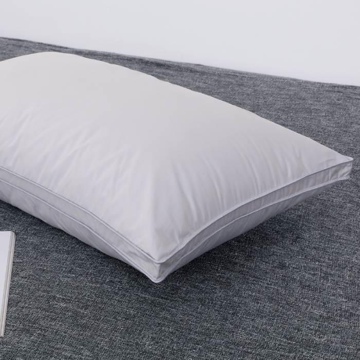 91家纺网 家纺一手货源 找家纺 羽仙子2023新品爆款 全棉立体工艺羽绒枕 鹅绒枕头枕芯灰色