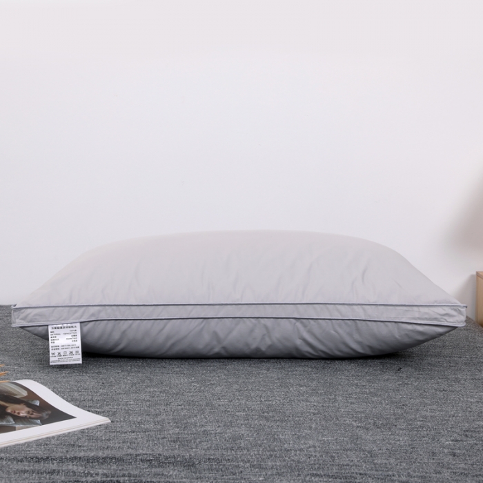 91家纺网 家纺一手货源 找家纺 羽仙子2023新品爆款 全棉立体工艺羽绒枕 鹅绒枕头枕芯灰色