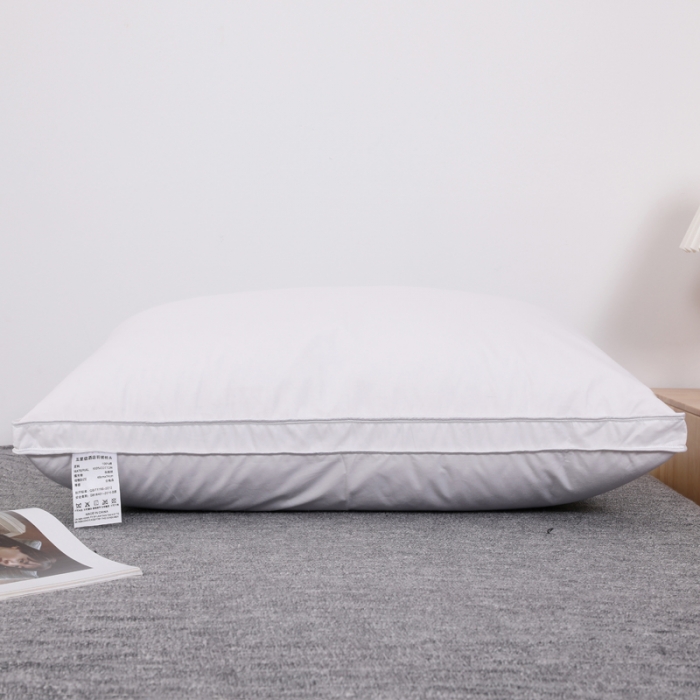 91家纺网 家纺一手货源 找家纺 羽仙子2023新品爆款 全棉立体工艺羽绒枕 鹅绒枕头枕芯白色