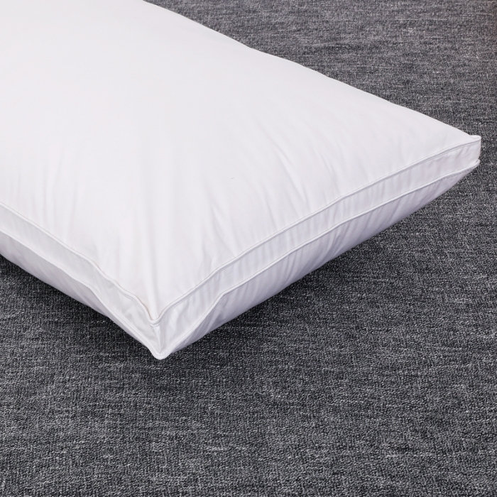 91家纺网 家纺一手货源 找家纺 羽仙子2023新品爆款 全棉立体工艺羽绒枕 鹅绒枕头枕芯白色