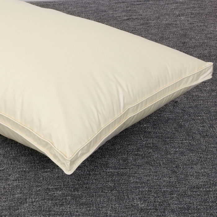 91家纺网 家纺一手货源 找家纺 羽仙子2023新品爆款 全棉立体工艺羽绒枕 鹅绒枕头枕芯黄色