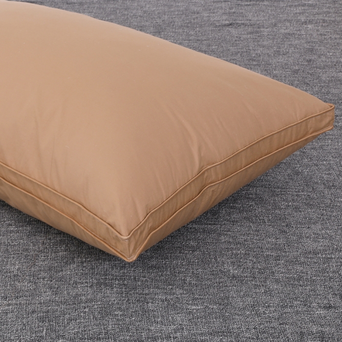 91家纺网 家纺一手货源 找家纺 羽仙子2023新品爆款 全棉立体工艺羽绒枕 鹅绒枕头枕芯咖色