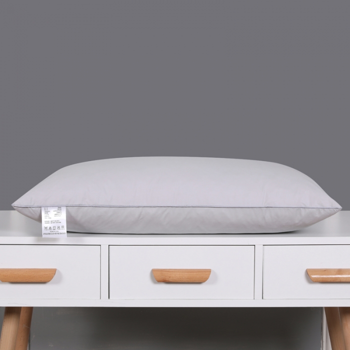 91家纺网 家纺一手货源 找家纺 羽仙子2023新品爆款全棉鹅毛枕工艺羽绒枕鹅绒枕头枕芯灰色