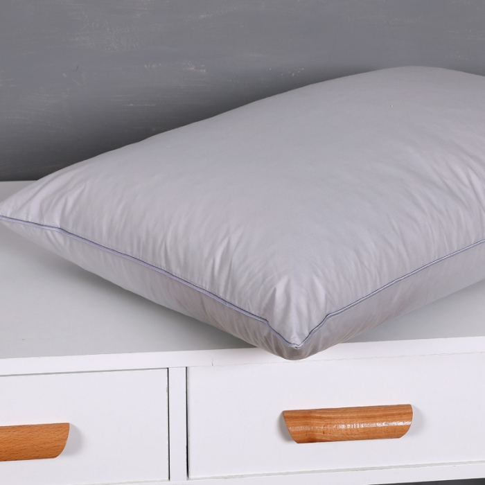 91家纺网 家纺一手货源 找家纺 羽仙子2023新品爆款全棉鹅毛枕工艺羽绒枕鹅绒枕头枕芯灰色