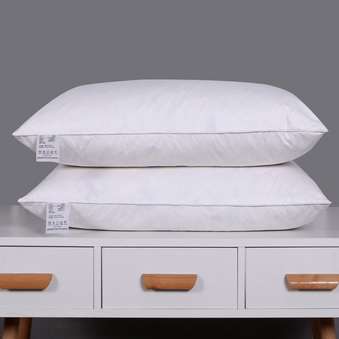 91家纺网 家纺一手货源 找家纺 羽仙子2023新品爆款全棉鹅毛枕工艺羽绒枕鹅绒枕头枕芯白色