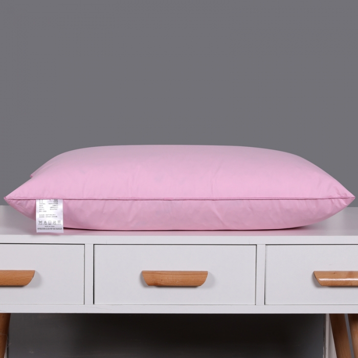 91家纺网 家纺一手货源 找家纺 羽仙子2023新品爆款全棉鹅毛枕工艺羽绒枕鹅绒枕头枕芯粉色