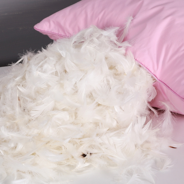 91家纺网 家纺一手货源 找家纺 羽仙子2023新品爆款全棉鹅毛枕工艺羽绒枕鹅绒枕头枕芯粉色