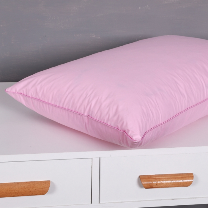 91家纺网 家纺一手货源 找家纺 羽仙子2023新品爆款全棉鹅毛枕工艺羽绒枕鹅绒枕头枕芯粉色