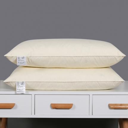 羽仙子2023新品爆款全棉鹅毛枕工艺羽绒枕鹅绒枕头枕芯黄色