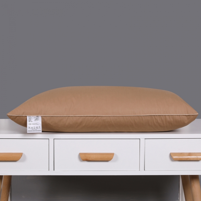 91家纺网 家纺一手货源 找家纺 羽仙子2023新品爆款全棉鹅毛枕工艺羽绒枕鹅绒枕头枕芯咖色