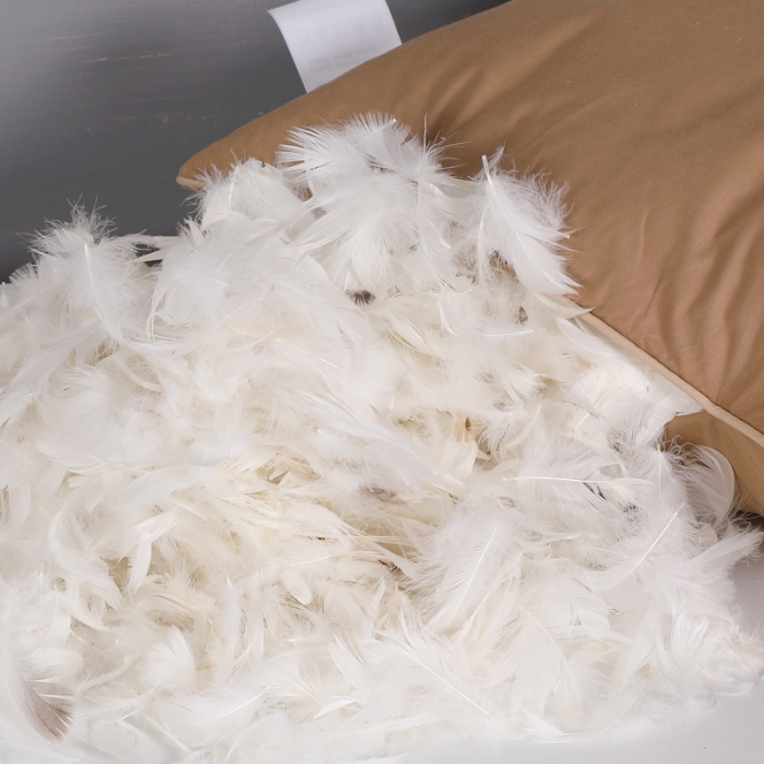 91家纺网 家纺一手货源 找家纺 羽仙子2023新品爆款全棉鹅毛枕工艺羽绒枕鹅绒枕头枕芯咖色