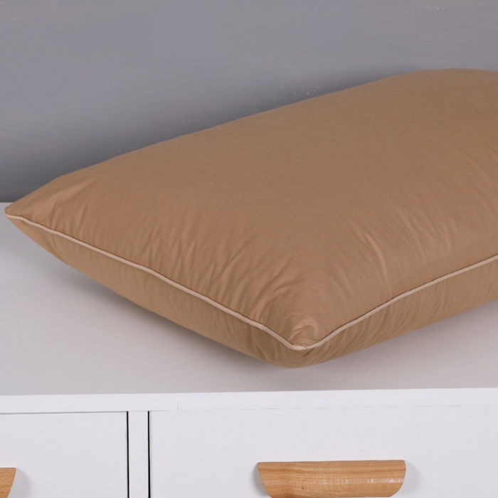 91家纺网 家纺一手货源 找家纺 羽仙子2023新品爆款全棉鹅毛枕工艺羽绒枕鹅绒枕头枕芯咖色