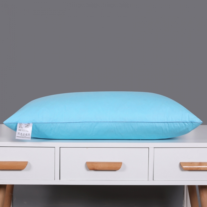 91家纺网 家纺一手货源 找家纺 羽仙子2023新品爆款全棉鹅毛枕工艺羽绒枕鹅绒枕头枕芯蓝色