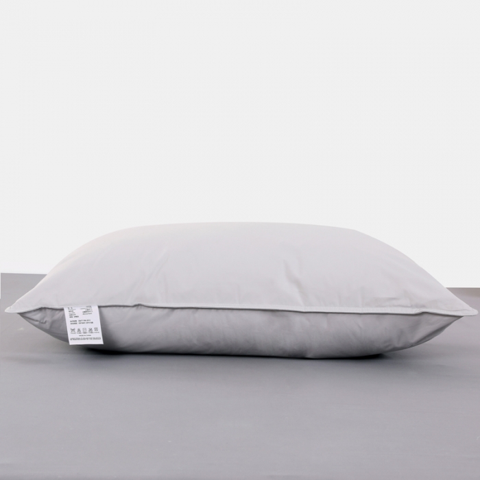 91家纺网 家纺一手货源 找家纺 羽仙子2023新品爆款 全棉双针工艺羽绒枕 鹅绒枕头枕芯灰色