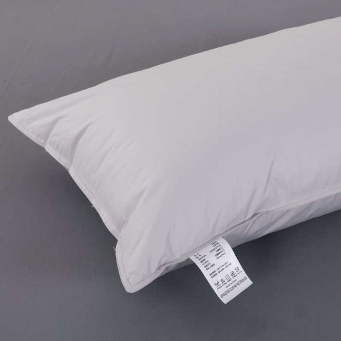 91家纺网 家纺一手货源 找家纺 羽仙子2023新品爆款 全棉双针工艺羽绒枕 鹅绒枕头枕芯灰色