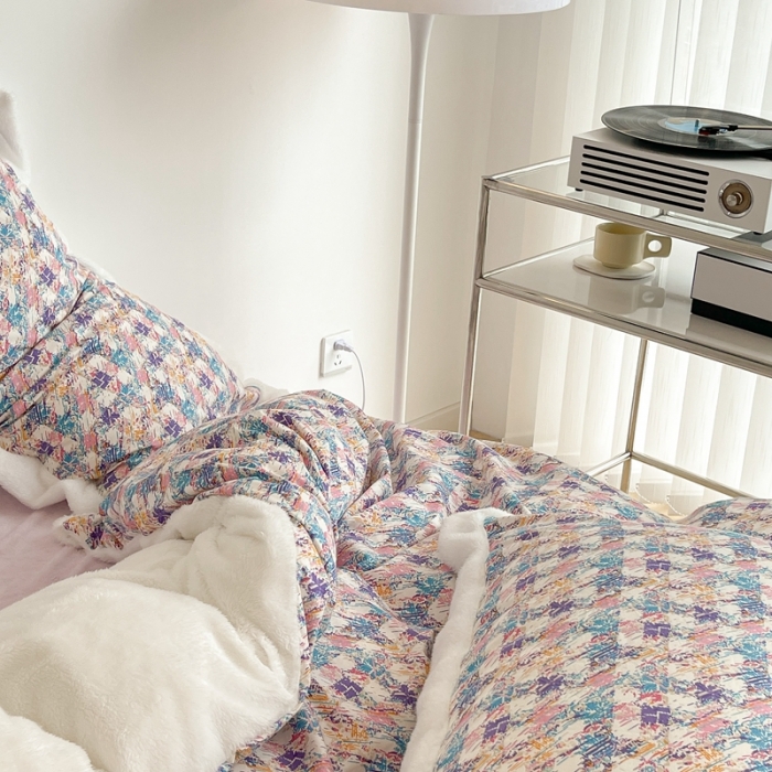 91家纺网 家纺一手货源 找家纺 （总）昔可家纺  2021新款小香香风棉加泰迪绒四件套