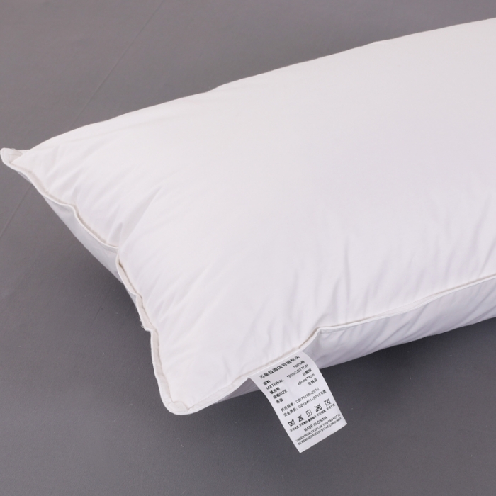 91家纺网 家纺一手货源 找家纺 羽仙子2023新品爆款 全棉双针工艺羽绒枕 鹅绒枕头枕芯白色