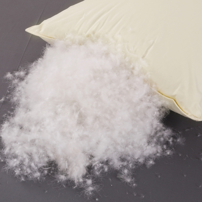 91家纺网 家纺一手货源 找家纺 羽仙子2023新品爆款 全棉双针工艺羽绒枕 鹅绒枕头枕芯黄色